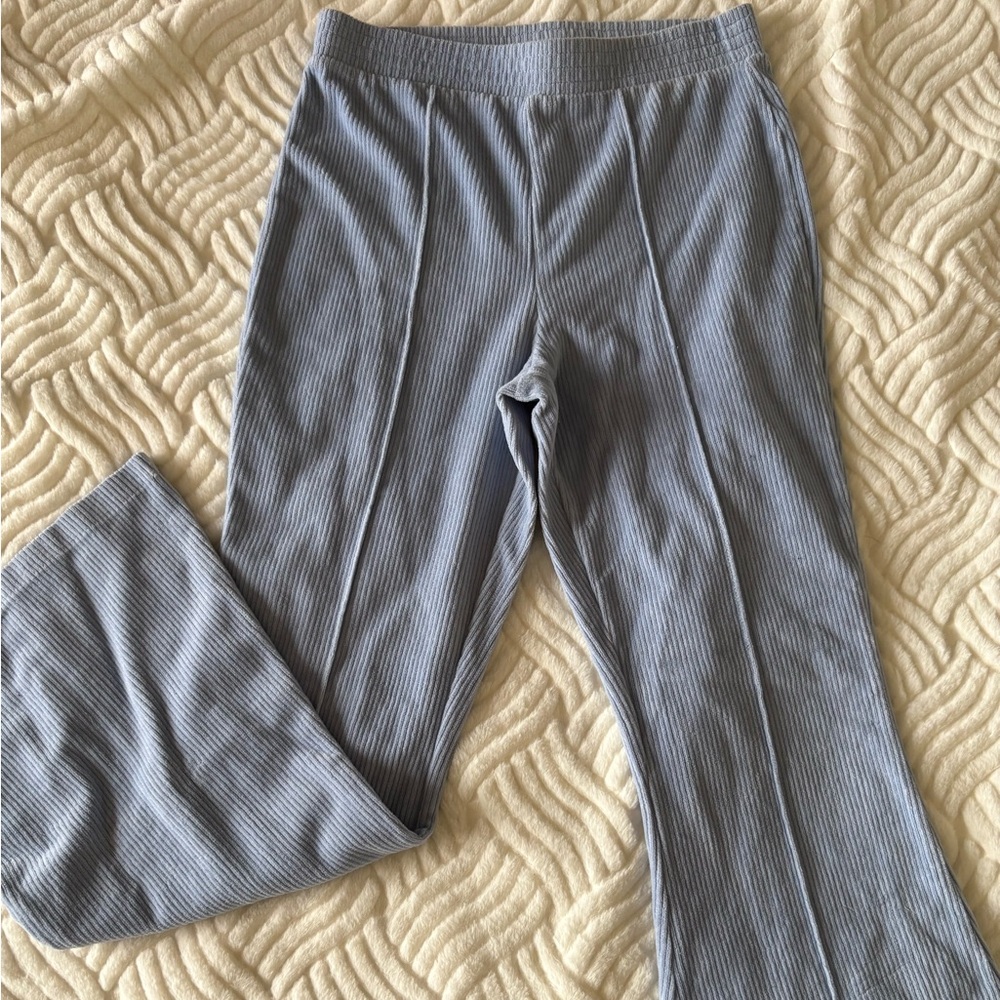 Blue flared pants
